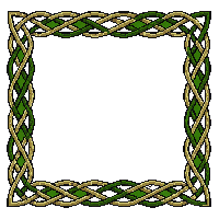 celtic knot frame interlocking green gold border
