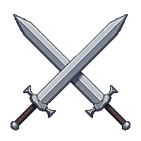 crossed swords silver heraldic symbol