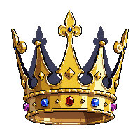 crown badge golden royal jeweled top