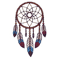 dreamcatcher circular feathers beads native