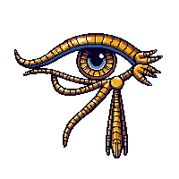 eye horus golden egyptian symbol ornate