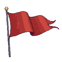 flag banner triangular red pennant pole