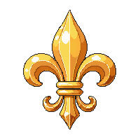 fleur de lis golden ornamental symbol