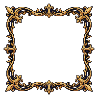 golden baroque frame rectangular ornate flourishes