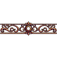 horizontal divider golden ornate scrollwork