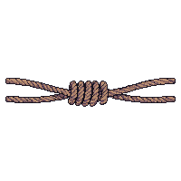 horizontal divider rope knotted nautical brown