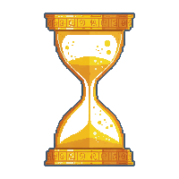 hourglass golden ornate sand flowing symbol