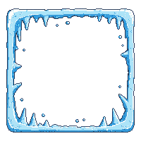 ice frame frozen blue icicle crystal border