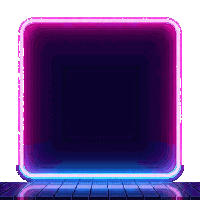 neon frame glowing pink blue cyberpunk border
