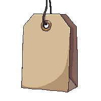 price tag brown string hole cardboard