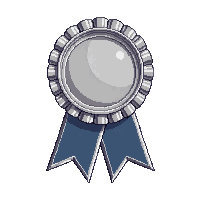 ribbon award second place silver medal