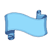 ribbon banner blue curved elegant scroll
