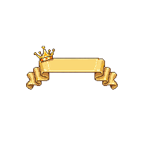 ribbon banner golden royal crown center