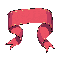 ribbon banner red flowing two tails