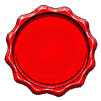 seal stamp red wax circular official