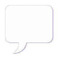 speech bubble white rounded tail pointer