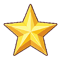 star badge golden sheriff five pointed