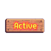 tab button wooden active selected glowing