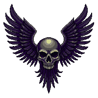 winged skull dark biker emblem detailed