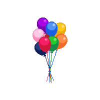 Balloon Bunch — free pixel art sprite from Holiday Props