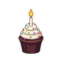 Birthday Cupcake Candle — free pixel art sprite from Holiday Props