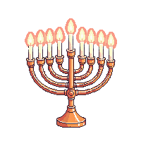 menorah lit