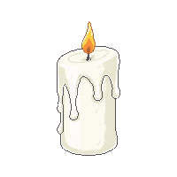 candle white dripping wax flame lit