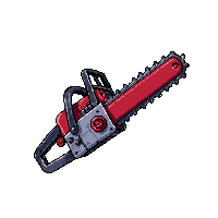 chainsaw gray red blade running
