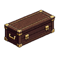 coffin dark wood brass handles closed