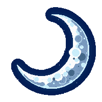 crescent moon white thin night