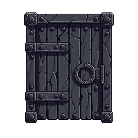 dungeon door iron heavy bolted dark