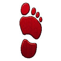 footprint bloody red shoe print