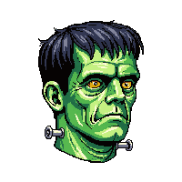 frankenstein monster green skin bolts