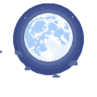 full moon white round night glow