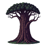 gnarled tree trunk dark hollow old