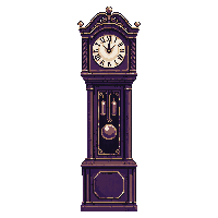 grandfather clock dark midnight stopped