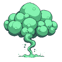 green smoke toxic cloud rising