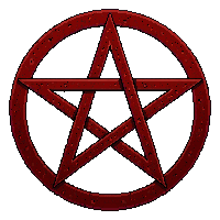 pentagram red circle star symbol