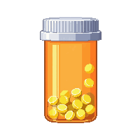 pill bottle orange prescription medical
