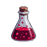 potion bottle red blood dark flask