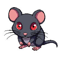 rat gray large red eyes sewer