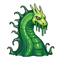 swamp creature green dripping rising