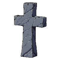 tombstone gray stone cross shape