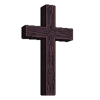 wooden cross dark tall standing