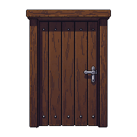 wooden door old dark boarded nails