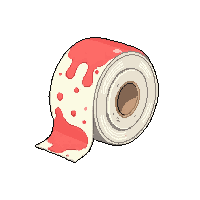 Bandages Bloody Bandage Roll 003 2026 02 20T21 42 17 — free pixel art sprite from Horror Items 100