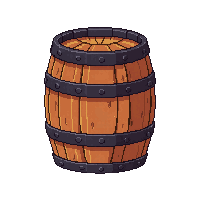 Barrel Wooden Barrel 003 2026 02 20T21 42 17 — free pixel art sprite from Horror Items 100