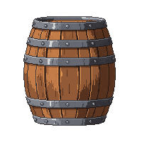 Barrel Wooden Barrel 008 V2 2026 02 20T21 42 17 — free pixel art sprite from Horror Items 100