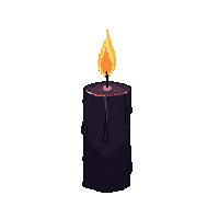 Black Candle Dark Wax Candle Flame 006 V2 2026 02 20T21 42 17 — free pixel art sprite from Horror Items 100