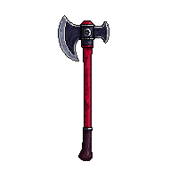 fire axe red handle sharp steel blade
